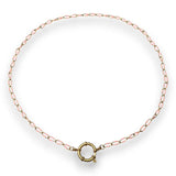 Amnesia Jewellery | Gold Plated Stainless Steel Abi Paperclip Chain Necklace. Our 20" Abi Twisted Paperclip Necklace is made from gold plated stainless steel with pink enamel decoration and sailors clasp. Tarnish Free and Waterproof. Shop now for quality Jewellery/Jewelry!