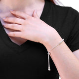 Adjustable Sterling Silver Bead Bolo Bracelet