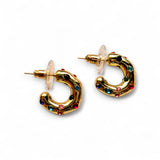 Amnesia | Alexia Gold Plated Stainless Steel Cubic Zirconia Earrings