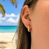 Amnesia | Alexia Gold Plated Stainless Steel Cubic Zirconia Earrings