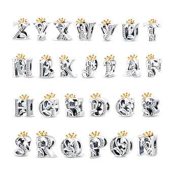 Alphabet Letter Charm Jewellery 925 Sterling Silver