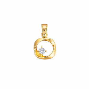 Alyssa Cubic Zirconia Pendant Necklace 18ct Gold Plated 925 Sterling Silver