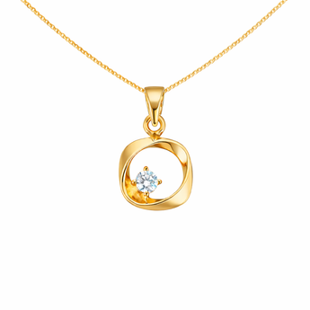 Alyssa Cubic Zirconia Pendant Necklace 18ct Gold Plated 925 Sterling Silver