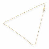 Amelia 18ct Gold Plated Satellite Chain 1mm 925 Sterling Silver