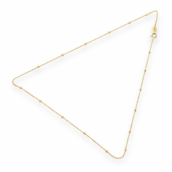 Amelia 18ct Gold Plated Satellite Chain 1mm 925 Sterling Silver