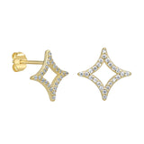 Amelie Star Earrings - Hypoallergenic 18ct GP Silver