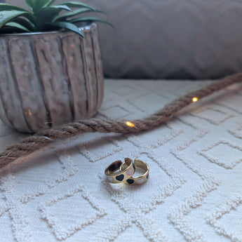 Amnesia Jewellery | Gold Plated Stainless Steel Amore Hearts Ring. Our gold plated Amore Hearts Ring with its cute multi heart design is perfect for wearing on its own or to stack up with other gold plated rings. Tarnish Free and Waterproof. Shop now for quality Jewellery/Jewelry!