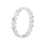Amore Sweetheart Ring Sterling Silver with Cubic Zirconia