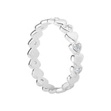Amore Sweetheart Ring Sterling Silver with Cubic Zirconia
