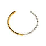 Amnesia Jewellery | Gold Plated Stainless Two Tone Andrea Cuff Bangle