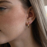 Angelica Ribbon Twist 14ct Gold Plated Sterling Silver Hoop Earrings