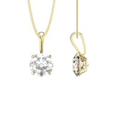 April Birthstone Diamond CZ 9ct Gold Pendant Necklace