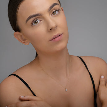 April Birthstone Diamond CZ 9ct Gold Pendant Necklace