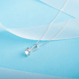 April Birthstone Diamond CZ Silver Pendant Necklace