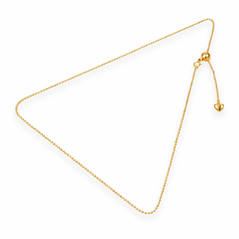 Arabella 18ct Gold Plated Ball Chain Necklace 1mm 925 Sterling Silver