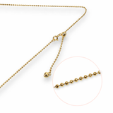 Arabella 18ct Gold Plated Ball Chain Necklace 1mm 925 Sterling Silver