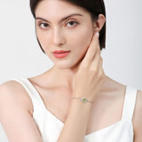 August Birthstone - Peridot Sterling Silver Infinity Bolo Bracelet