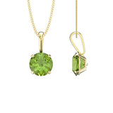 August Birthstone Peridot CZ 9ct Gold Pendant Necklace