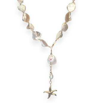 Amnesia Jewellery | Gold Plated Stainless Steel Bali Shell Necklace