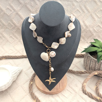 Amnesia Jewellery | Gold Plated Stainless Steel Bali Shell Necklace