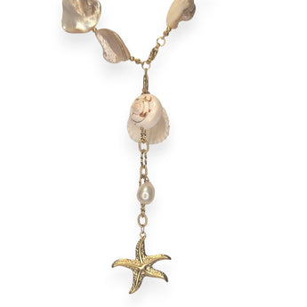 Amnesia Jewellery | Gold Plated Stainless Steel Bali Shell Necklace