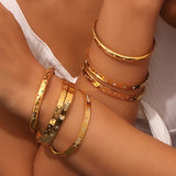 Amnesia Jewellery | 18ct Gold Plated Stainless Starry Night Cuff Bangle