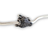 Black Panther Sterling Silver CZ Bead Charm