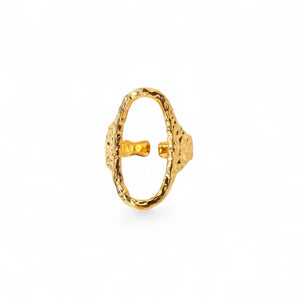Amnesia Jewellery | Gold Plated Stainless Steel Bonnie Oval Ring