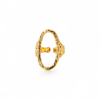 Amnesia Jewellery | Gold Plated Stainless Steel Bonnie Oval Ring