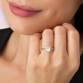 CZ Solitare Sweetheart 18ct Gold Plated Ring, 925 Sterling Silver