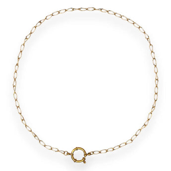 Amnesia Jewellery | Gold Plated Stainless Steel Chelsea Paperclip Chain Necklace. Our 20" Chelsea Twisted Paperclip Necklace is made from gold plated stainless steel with white enamel decoration and sailors clasp. Tarnish Free and Waterproof. Shop now for quality Jewellery/Jewelry!