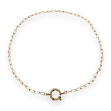 Amnesia Jewellery | Gold Plated Stainless Steel Chelsea Paperclip Chain Necklace. Our 20" Chelsea Twisted Paperclip Necklace is made from gold plated stainless steel with white enamel decoration and sailors clasp. Tarnish Free and Waterproof. Shop now for quality Jewellery/Jewelry!