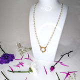 Amnesia Jewellery | Gold Plated Stainless Steel Chelsea Paperclip Chain Necklace. Our 20" Chelsea Twisted Paperclip Necklace is made from gold plated stainless steel with white enamel decoration and sailors clasp. Tarnish Free and Waterproof. Shop now for quality Jewellery/Jewelry!