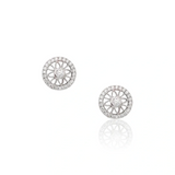 Circle Flower Stud Earrings