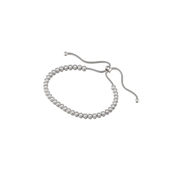 Silver Classic Cubic Zirconia Bolo Bracelet