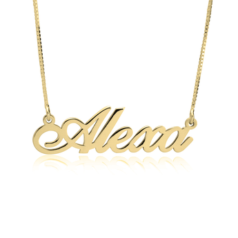 Personalised Classic Name Necklace in Silver or Gold
