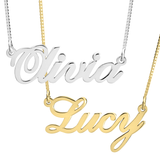 Personalised Classic Name Necklace in Silver or Gold