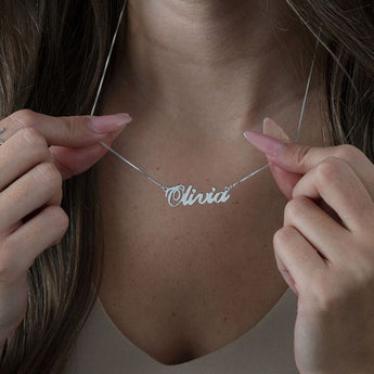 Personalised Classic Name Necklace in Silver or Gold