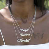 Personalised Classic Name Necklace in Silver or Gold
