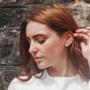 Classic Round Cubic Zirconia Halo Stud Earrings