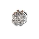 Clover Cubic Zirconia Bead Charm