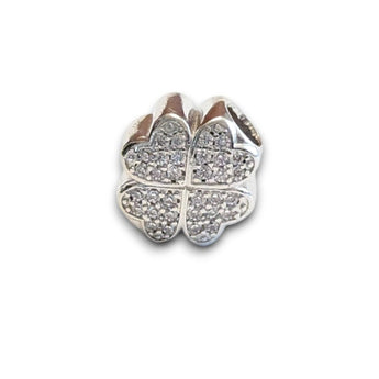 Clover Cubic Zirconia Bead Charm