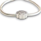 Clover Cubic Zirconia Bead Charm