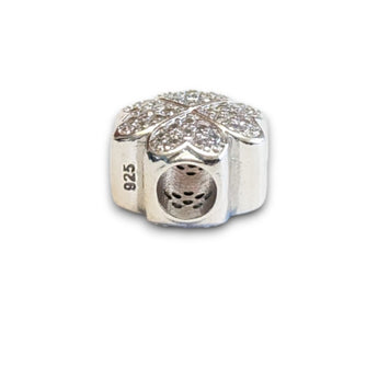 Clover Cubic Zirconia Bead Charm