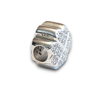Clover Cubic Zirconia Bead Charm