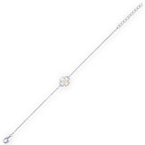 925 Sterling Silver Clover Heart Bracelet
