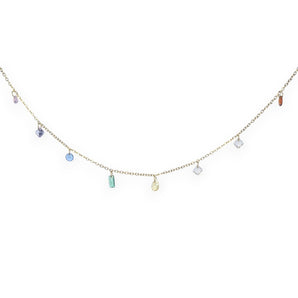 Amnesia Jewellery | Gold Plated Stainless Steel Kayla Gemstone Choker