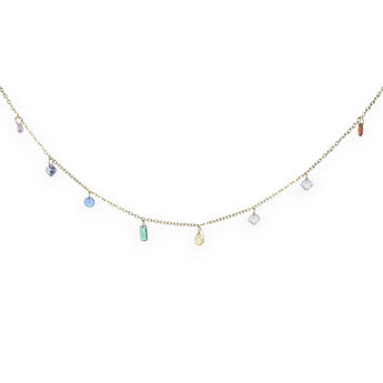 Amnesia Jewellery | Gold Plated Stainless Steel Kayla Gemstone Choker