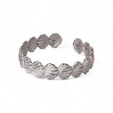 Amnesia Jewellery | 18ct Gold Plated Copacabana Shell Cuff Bangle Bracelet