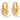 Amnesia Jewellery | Gold Plated Stainless Steel Crystal Huggie Hoops